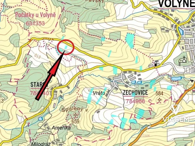 Prodej podílu pole, Volyně, 940 m2