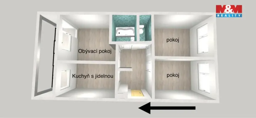Pronájem bytu 3+1, Praha - Troja, Pomořanská, 73 m2