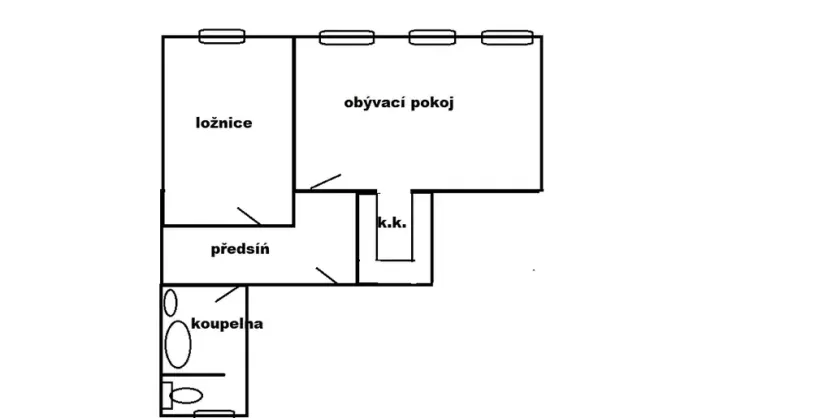Pronájem bytu 2+kk, Teplice, Dubská, 50 m2
