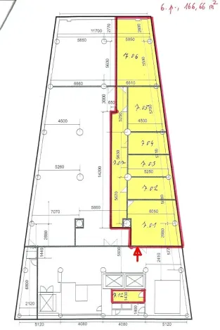 Pronájem kanceláře, Brno, Jánská, 166 m2