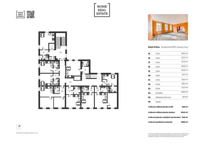 Prodej činžovního domu, Karlovy Vary, Studentská, 1886 m2