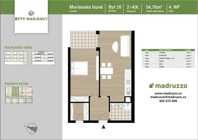 Prodej bytu 2+kk, Mariánské Lázně, Husova, 55 m2
