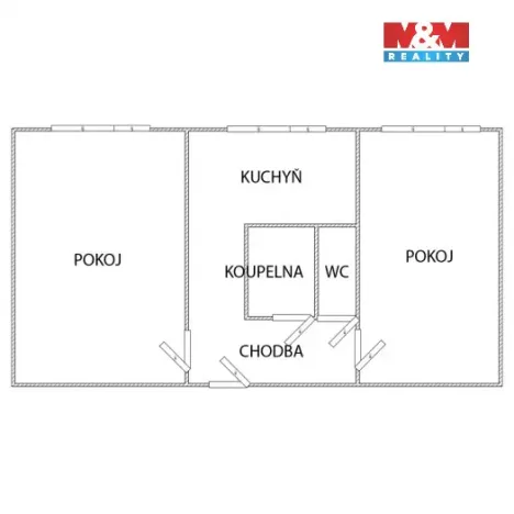 Prodej bytu 2+1, Klášterec nad Ohří - Miřetice u Klášterce nad Ohří, Lesní, 51 m2