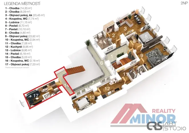 Pronájem bytu 1+kk, Slaný, Soukenická, 20 m2