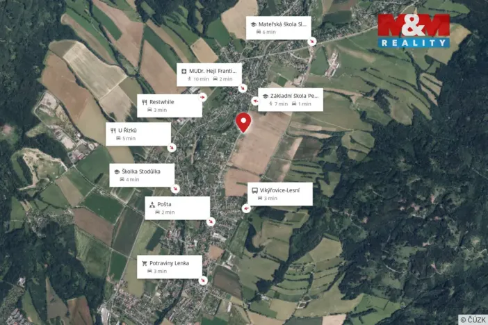 Prodej pozemku pro bydlení, Vikýřovice, 890 m2