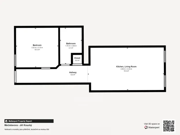Pronájem bytu 2+kk, Praha - Nusle, Mečislavova, 44 m2