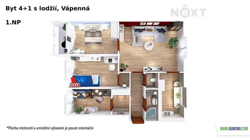 Prodej bytu 4+1, Vápenná, 83 m2