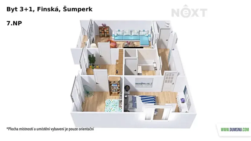 Prodej bytu 3+1, Šumperk, Finská, 64 m2