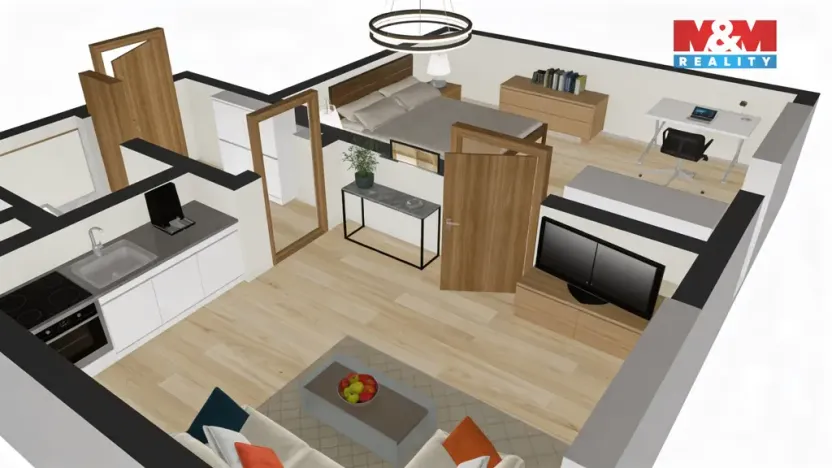 Prodej bytu 1+1, Jirkov, K. Marxe, 36 m2