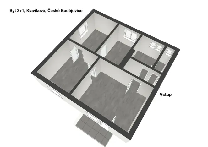 Prodej bytu 3+1, České Budějovice, Klavíkova, 70 m2