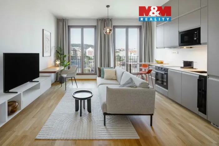 Pronájem bytu 1+kk, Praha - Smíchov, Toyen, 38 m2