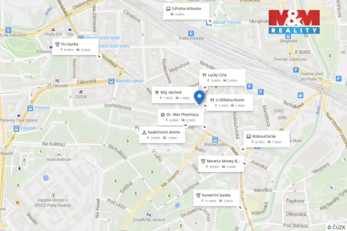 Pronájem bytu 1+kk, Praha - Nusle, V Horkách, 25 m2