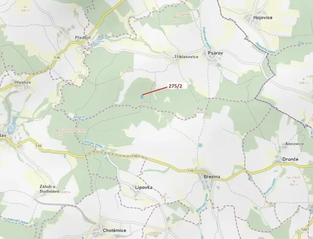 Dražba lesa, Psárov, 4568 m2