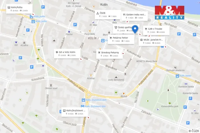 Pronájem bytu 2+kk, Kolín - Kolín I, Husova, 35 m2