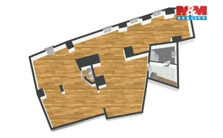 Pronájem kanceláře, Tábor, Pražská, 115 m2