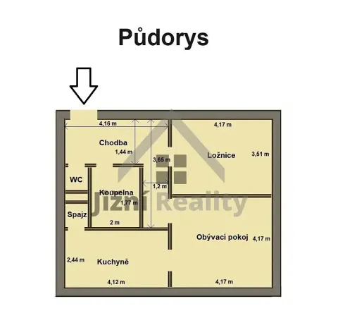 Prodej bytu 2+1, Slavonice, Brněnská, 63 m2