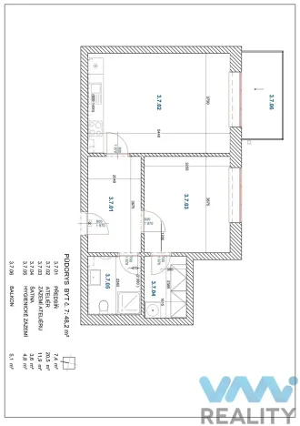 Pronájem bytu 2+kk, Ostrava, 30. dubna, 48 m2