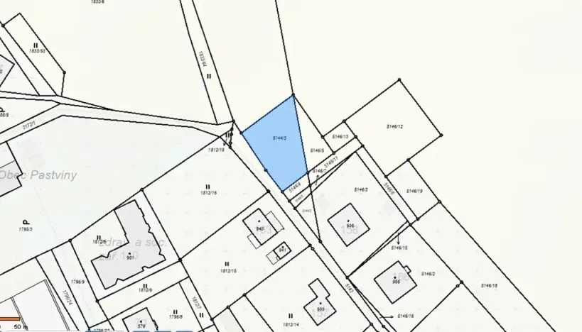 Prodej pozemku pro bydlení, Pastviny, 864 m2