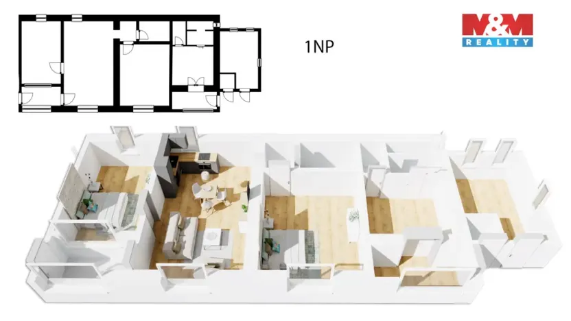 Prodej činžovního domu, Mnichovice - Božkov, Nad rybníkem, 312 m2