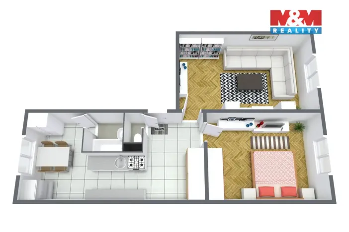 Prodej bytu 2+1, Krajková, 59 m2