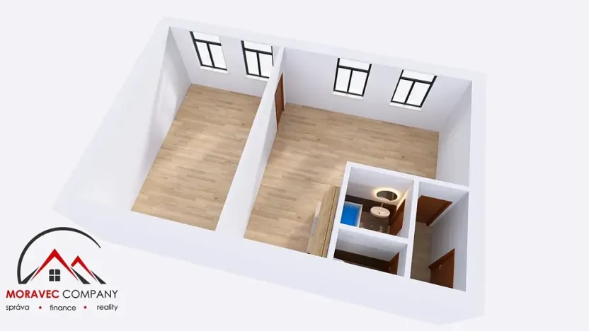 Pronájem bytu 2+kk, Ostrava, Křišťanova, 58 m2