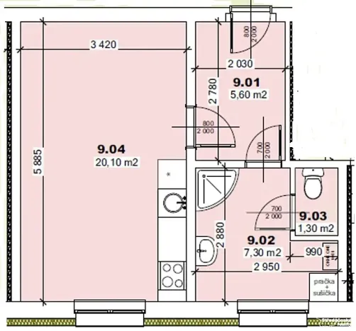 Prodej bytu 1+kk, Mšené-lázně, Mládežnická, 34 m2