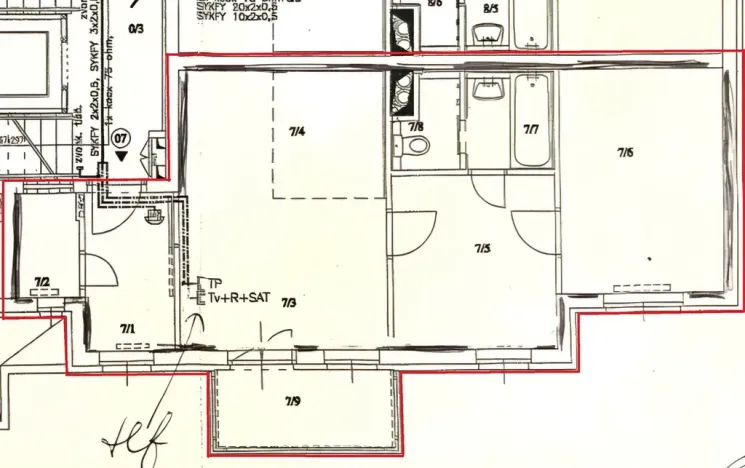 Pronájem bytu 3+kk, Praha - Vysočany, Za Lidovým domem, 58 m2