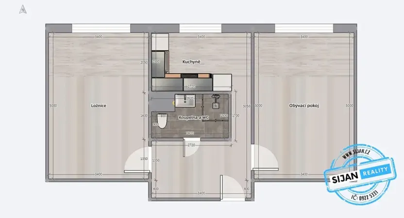 Pronájem bytu 2+1, Ostrava, Jiskřiček, 57 m2