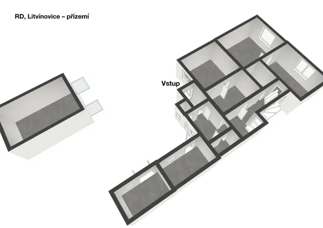 Prodej vícegeneračního domu, Litvínovice, 159 m2