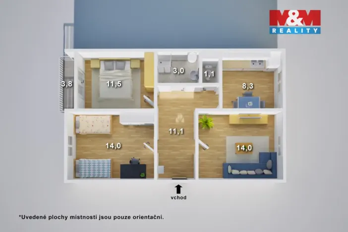 Prodej bytu 3+1, Ústí nad Labem - Ústí nad Labem-centrum, Masarykova, 63 m2