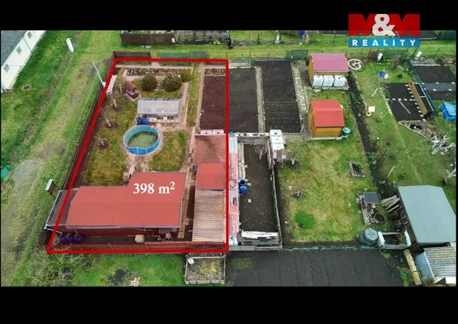 Prodej zahrady, Podbořany, 398 m2