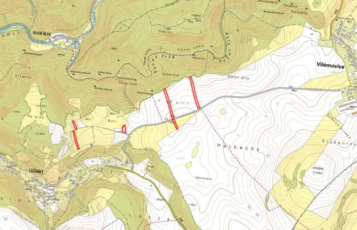Prodej pole, Vilémovice, 6958 m2