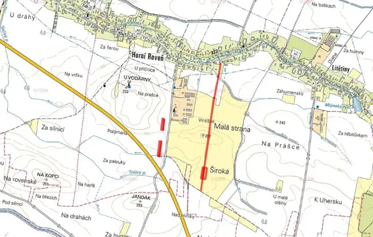 Prodej pole, Dolní Roveň, 14221 m2