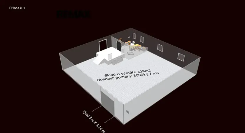 Pronájem skladu, Chlumec nad Cidlinou, Rooseveltova, 363 m2