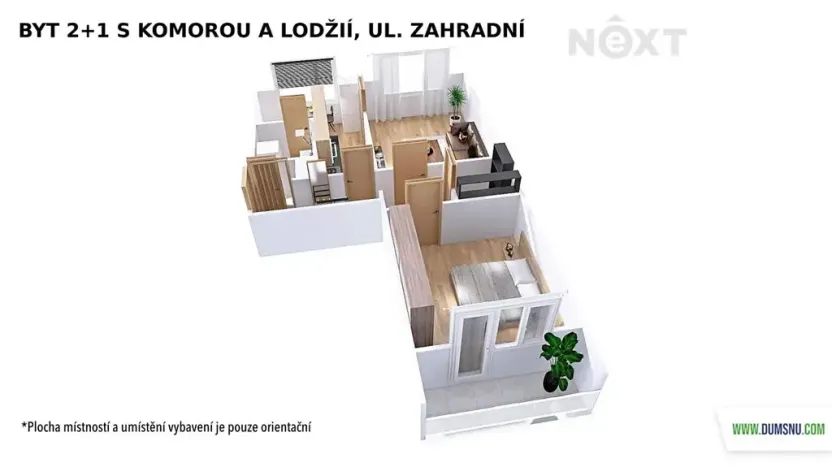 Pronájem bytu 2+1, Šumperk, Zahradní, 51 m2