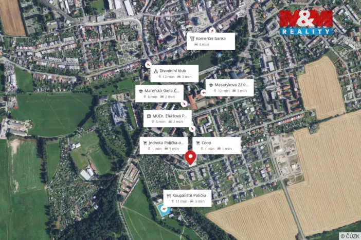 Prodej bytu 1+1, Polička - Horní Předměstí, M. Bureše, 37 m2