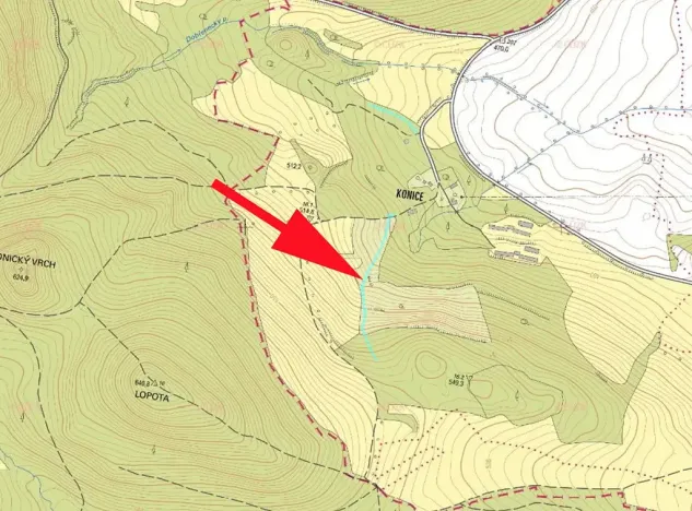 Prodej louky, Mašťov, 3400 m2