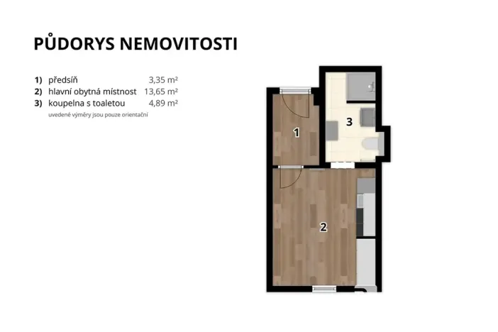 Prodej atypického bytu, Pardubice, Josefa Ressla, 22 m2