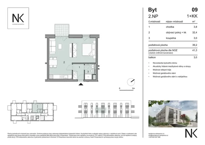 Prodej bytu 3+kk, Třeboň, Na Kopečku, 72 m2