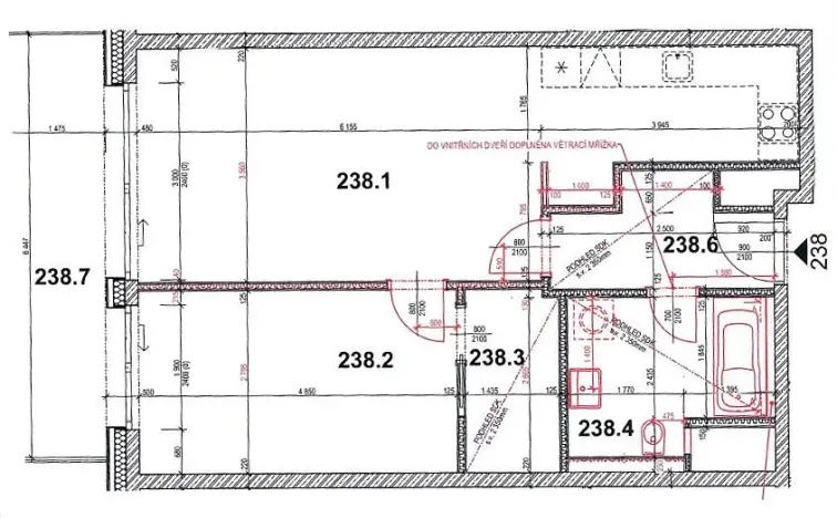 Pronájem bytu 2+kk, Praha - Žižkov, Šrámkové, 64 m2
