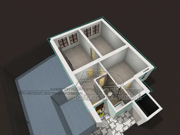 Pronájem bytu 3+kk, České Budějovice, Fráni Šrámka, 65 m2