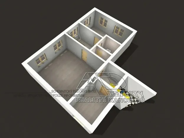 Pronájem bytu 3+kk, České Budějovice, 70 m2