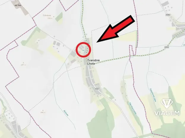 Prodej zahrady, Tvarožná Lhota, 486 m2