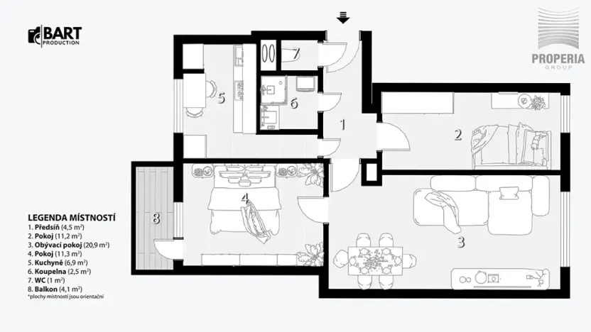 Pronájem bytu 3+1, Kopřivnice, Dukelská, 67 m2