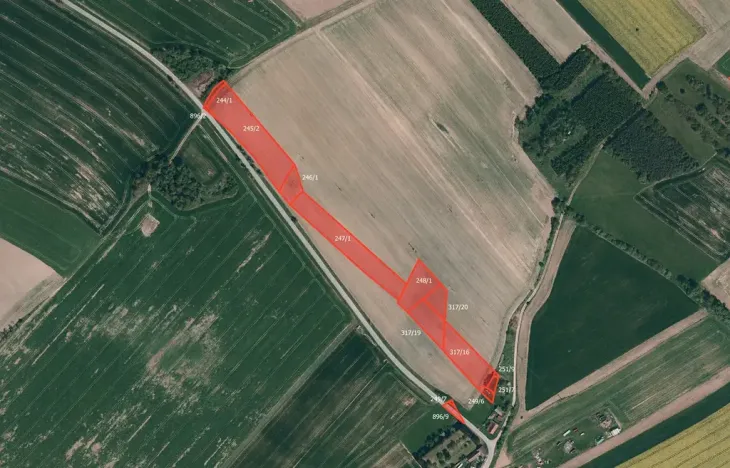 Prodej pole, Milešín, 48066 m2