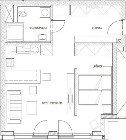 Prodej bytu 1+kk, Zlín, Lešetín I, 47 m2