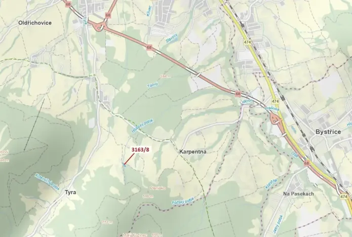 Dražba lesa, Třinec, 1981 m2