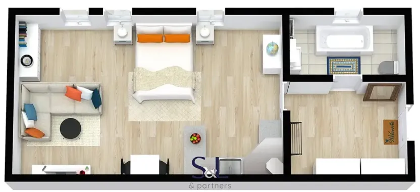 Pronájem bytu 1+kk, Mimoň, Pánská, 40 m2