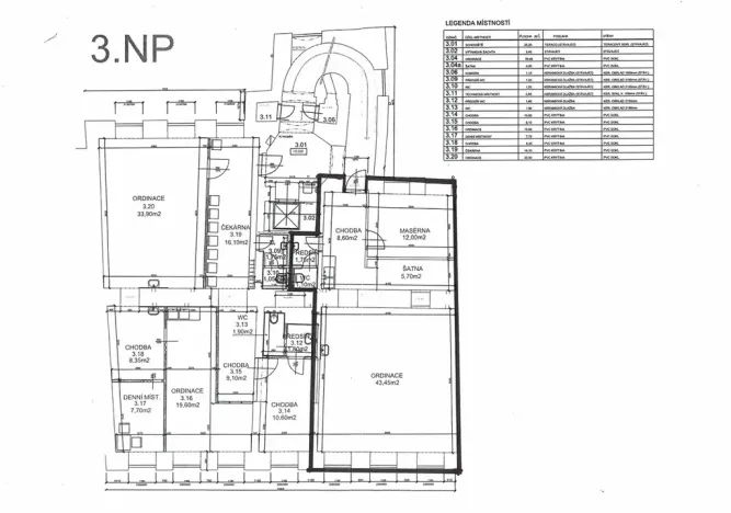Pronájem ordinace, Brno, Údolní, 73 m2