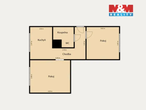 Prodej bytu 2+1, Aš, Moravská, 51 m2